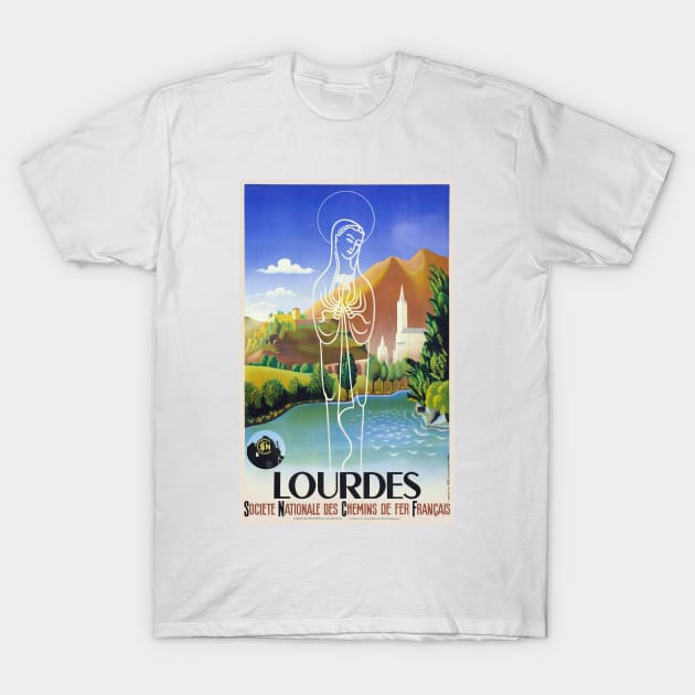 Lourdes France Vintage Poster 1939 T-Shirt by vintagetreasure